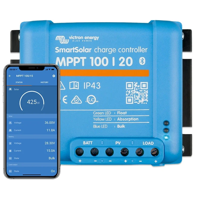SmartSolar MPPT 100/20 töltésvezérlő (48 V-ig) 