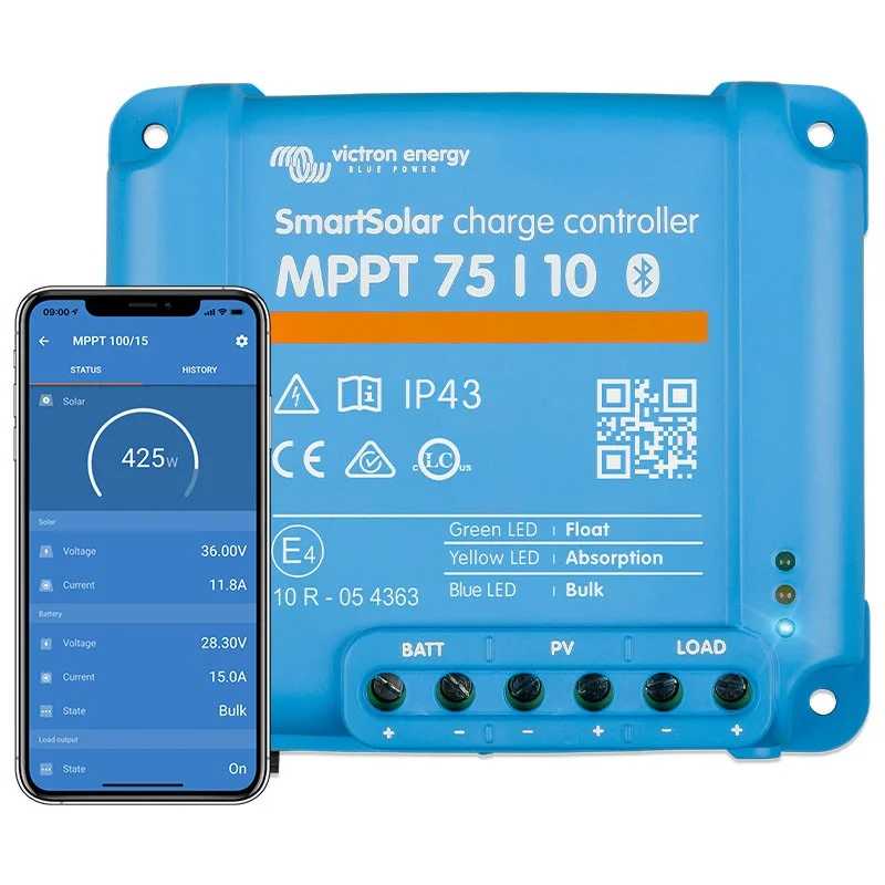 SmartSolar MPPT 75/10 töltésvezérlő app 
